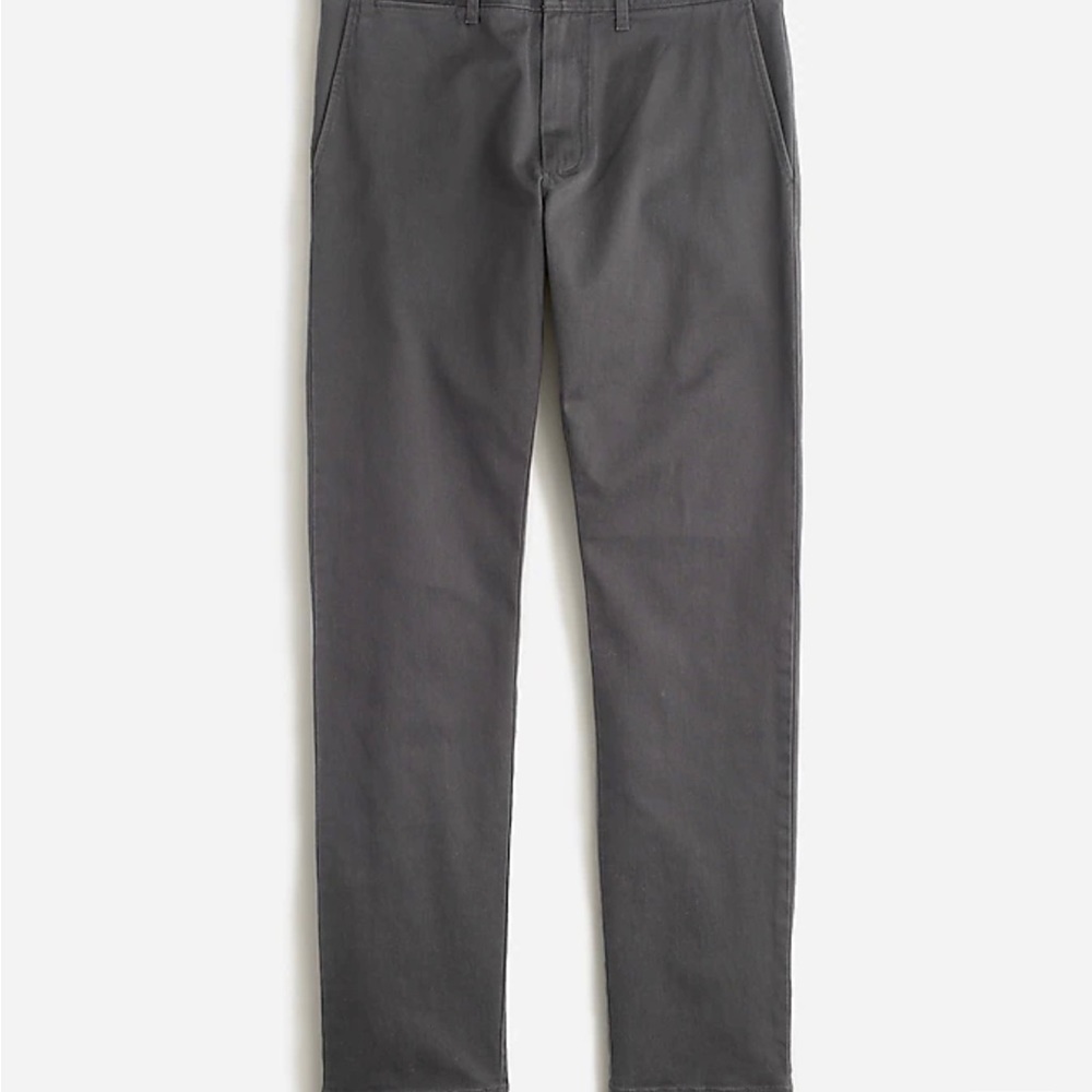Jcrew men’s 250 skinny-fit pant in stretch Chino. Mushroom color (grayish/brown)